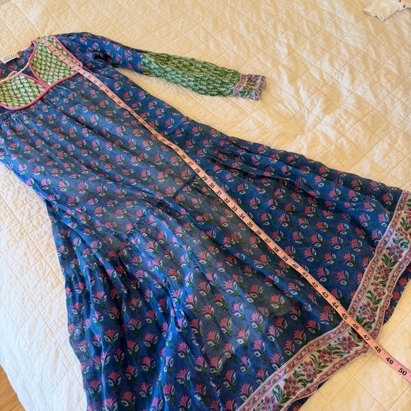 SZ Blockprint Jodhpur Dress Silk Cotton - Picture 6 of 8